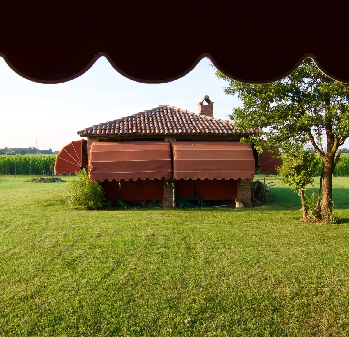 Il giardino visto dalla camera